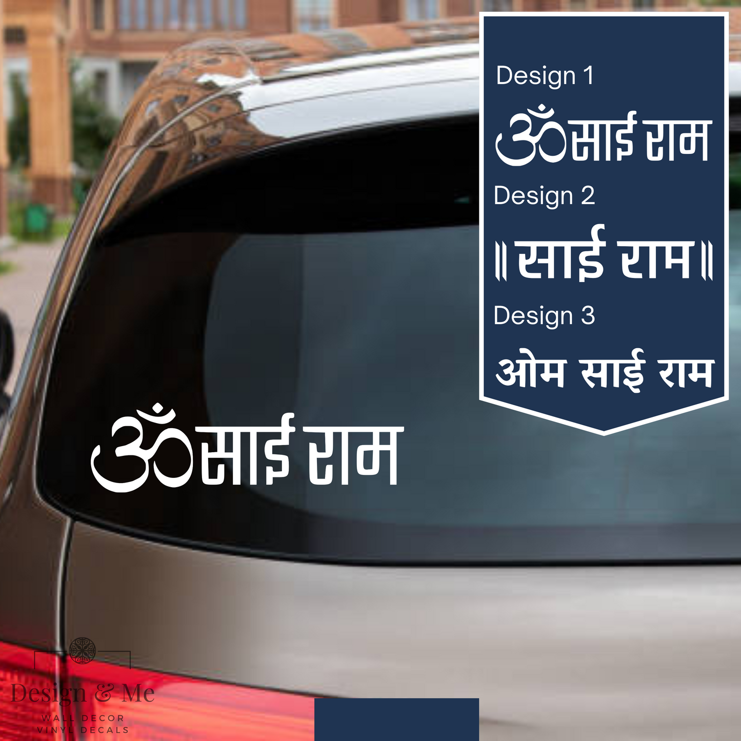 Om Sai Ram - Shraddha Saburi - Sabka Malik Ek Vinyl Car and Laptop Stickers