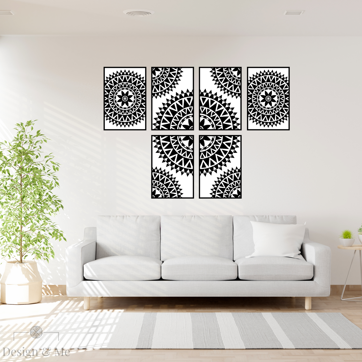 Black and white Vinyl Art on Paper - Modern Home Décor