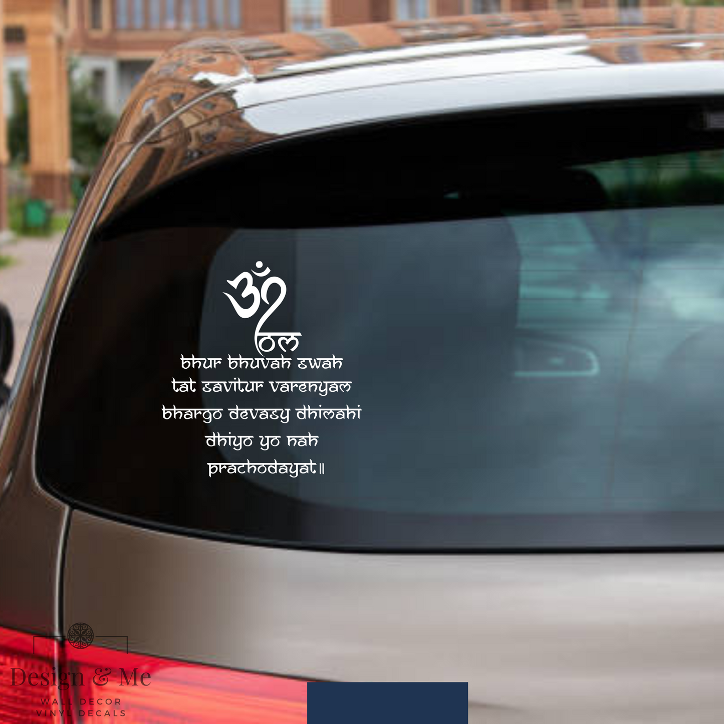Gayatri Mantra English Vinyl Car and Laptop Stickers