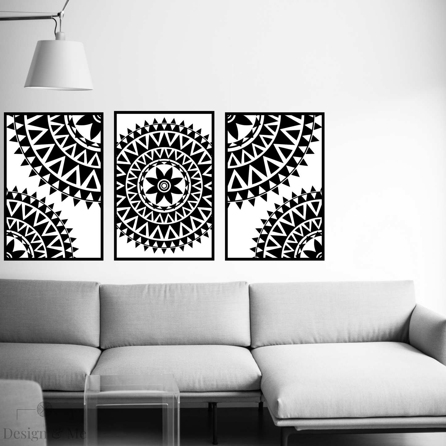 Black and white Vinyl Art on Paper - Modern Home Décor