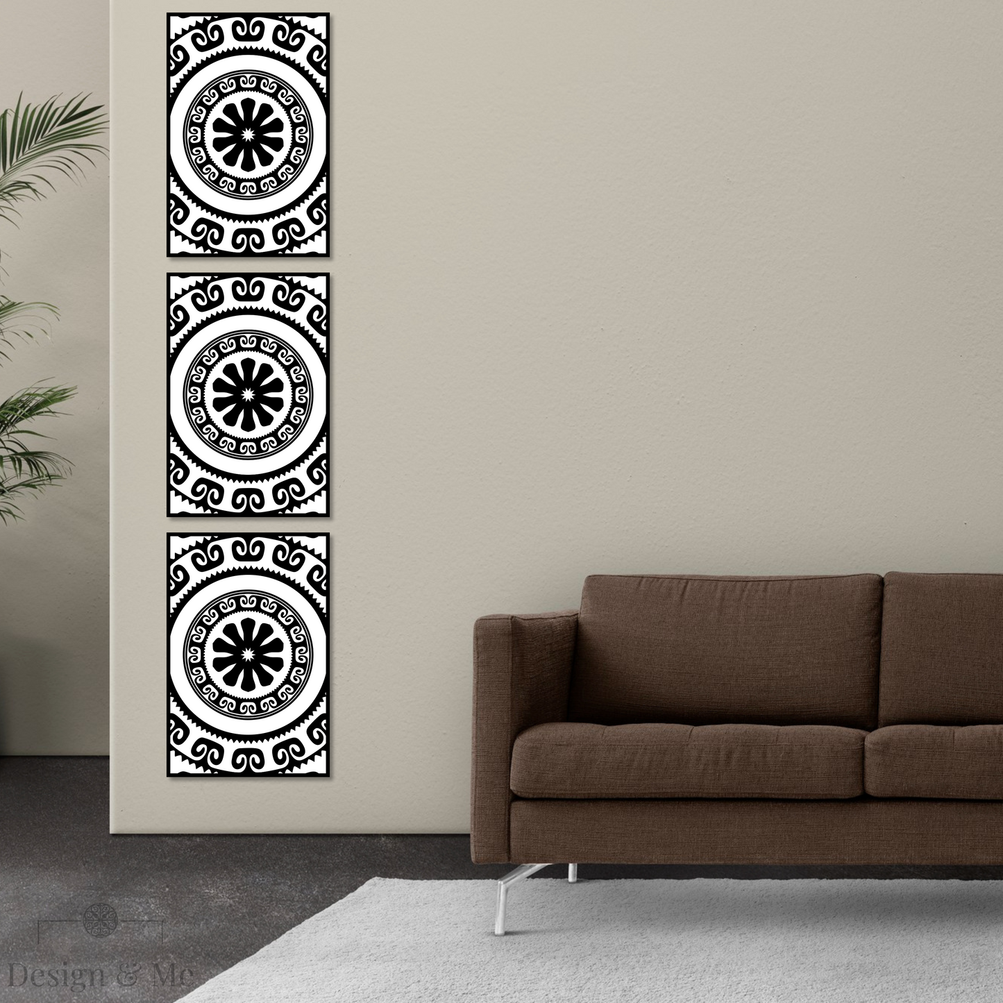 Black and white Vinyl Art on Paper - Modern Home Décor