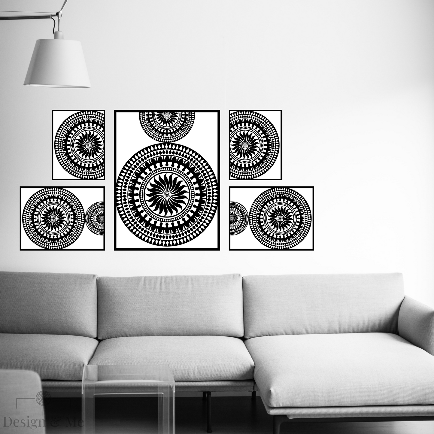 Black and white Vinyl Art on Paper - Modern Home Décor