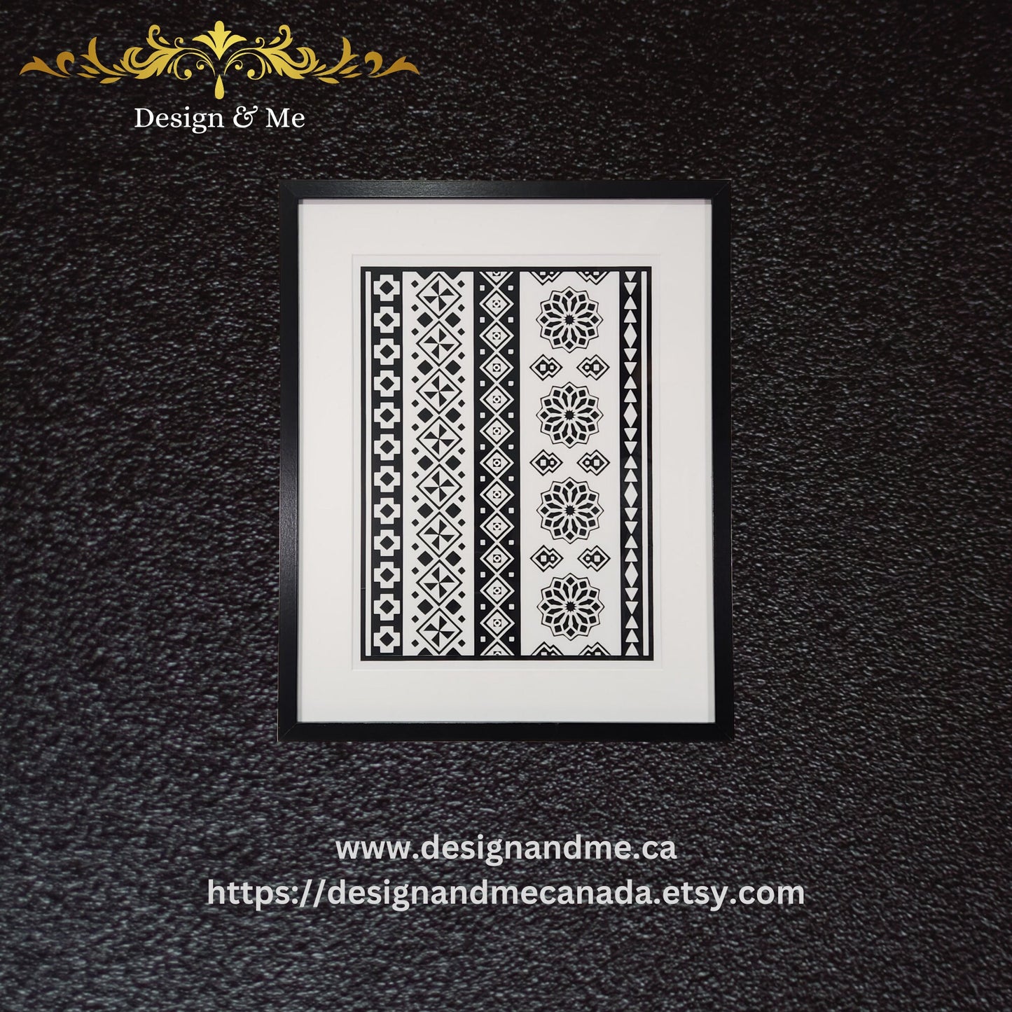 Black and white, Wall art, Home Décor, Framed Art, Indian Art, Indian, Frame, Handmade, Handcraft, Living room Art. Size 16" x 20" each.