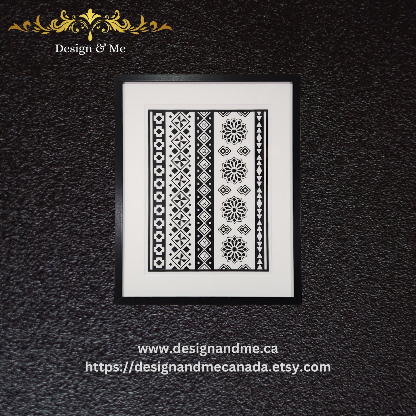 Black and white, Wall art, Home Décor, Framed Art, Indian Art, Indian, Frame, Handmade, Handcraft, Living room Art. Size 16" x 20" each.