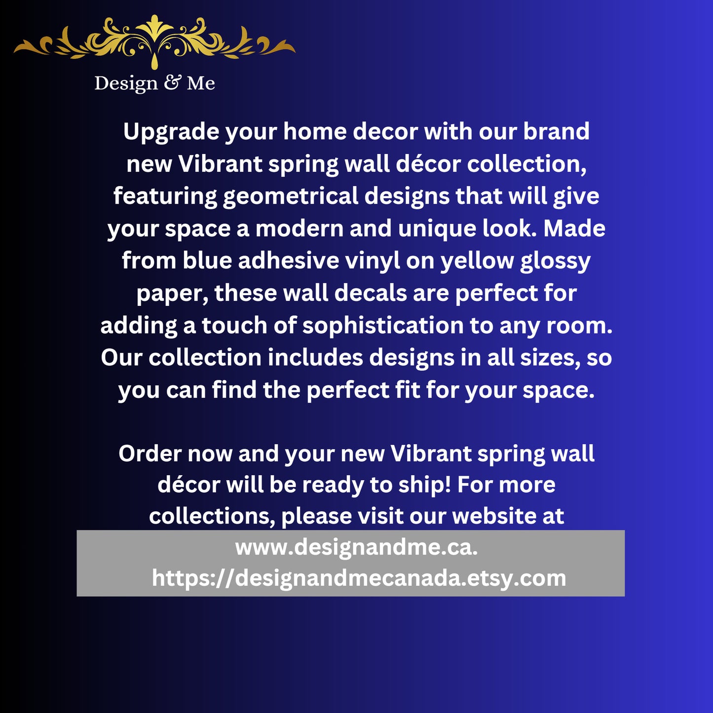 Brand new vibrant spring wall décor collection, featuring geometrical designs that will give your space a modern and unique look.