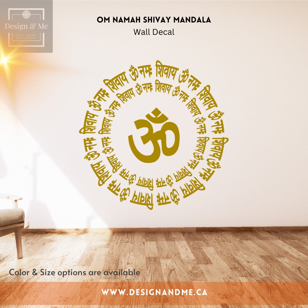OM Namah Shivay Mandala Vinyl Decal