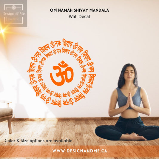 OM Namah Shivay Mandala Vinyl Decal