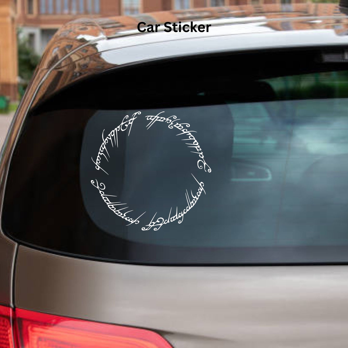Elvish Script One Ring Vinyl Car and Laptop Stickers