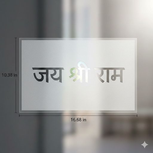 Frosted Vinyl Wall Decal - Size: 10.38" x 16" each