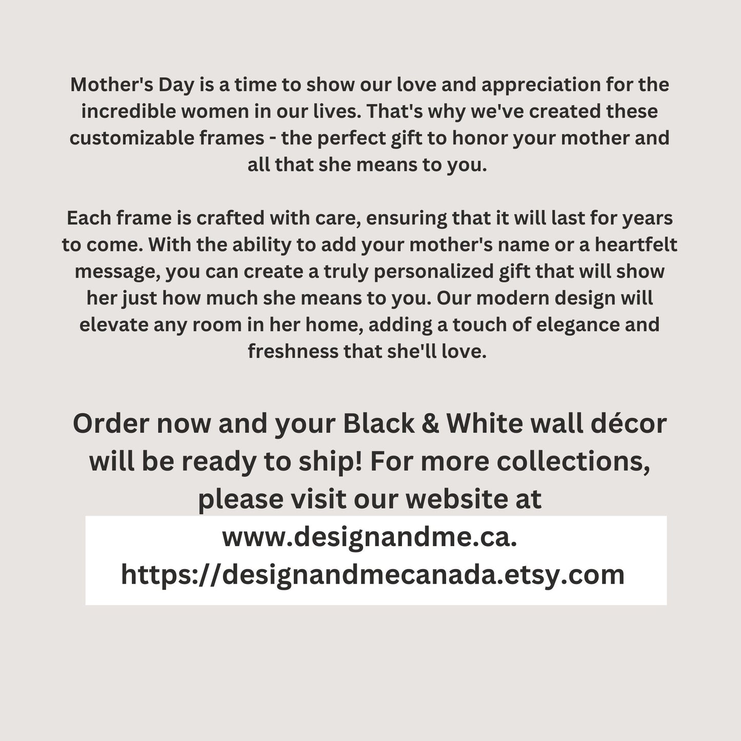 Mother's Day is a time to show our love and appreciation for the incredible women in our lives. customizable frames - the perfect gift.