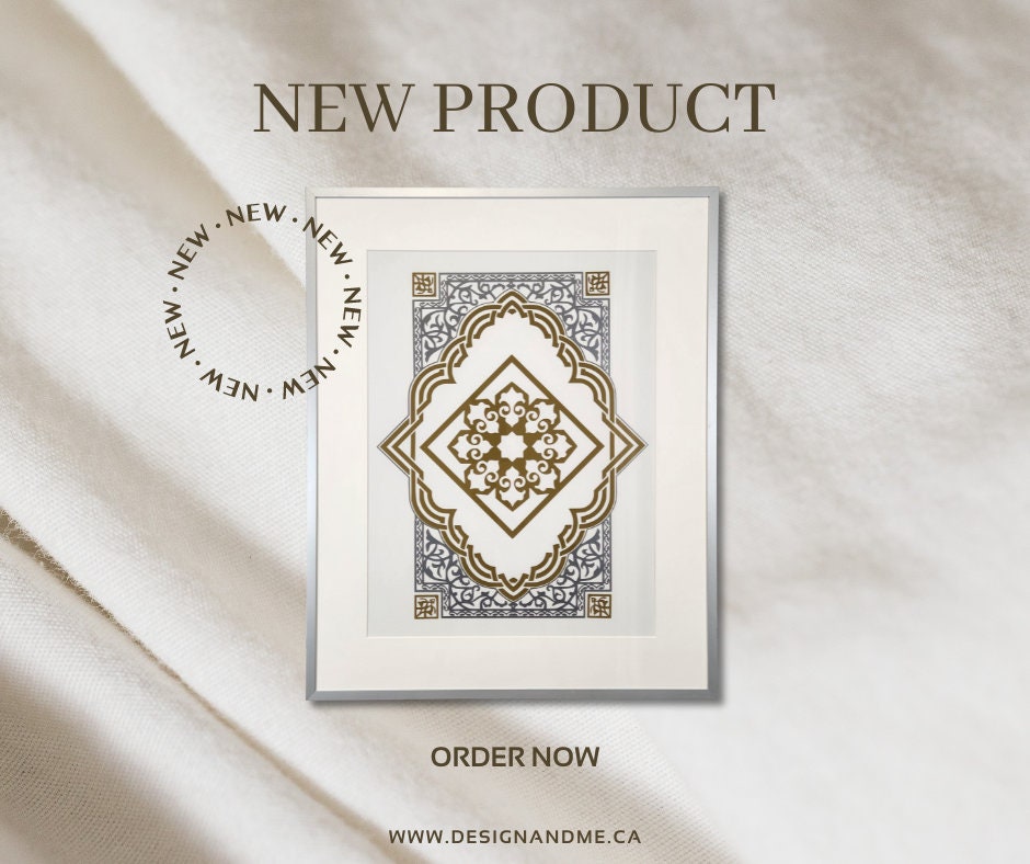 Turkish Motifs, Islamic Art, Ottoman Turkish Design, Vinyl Wall art, Home Décor, Indian Islamic Art, Indian, Frame, Artwork, Illustration