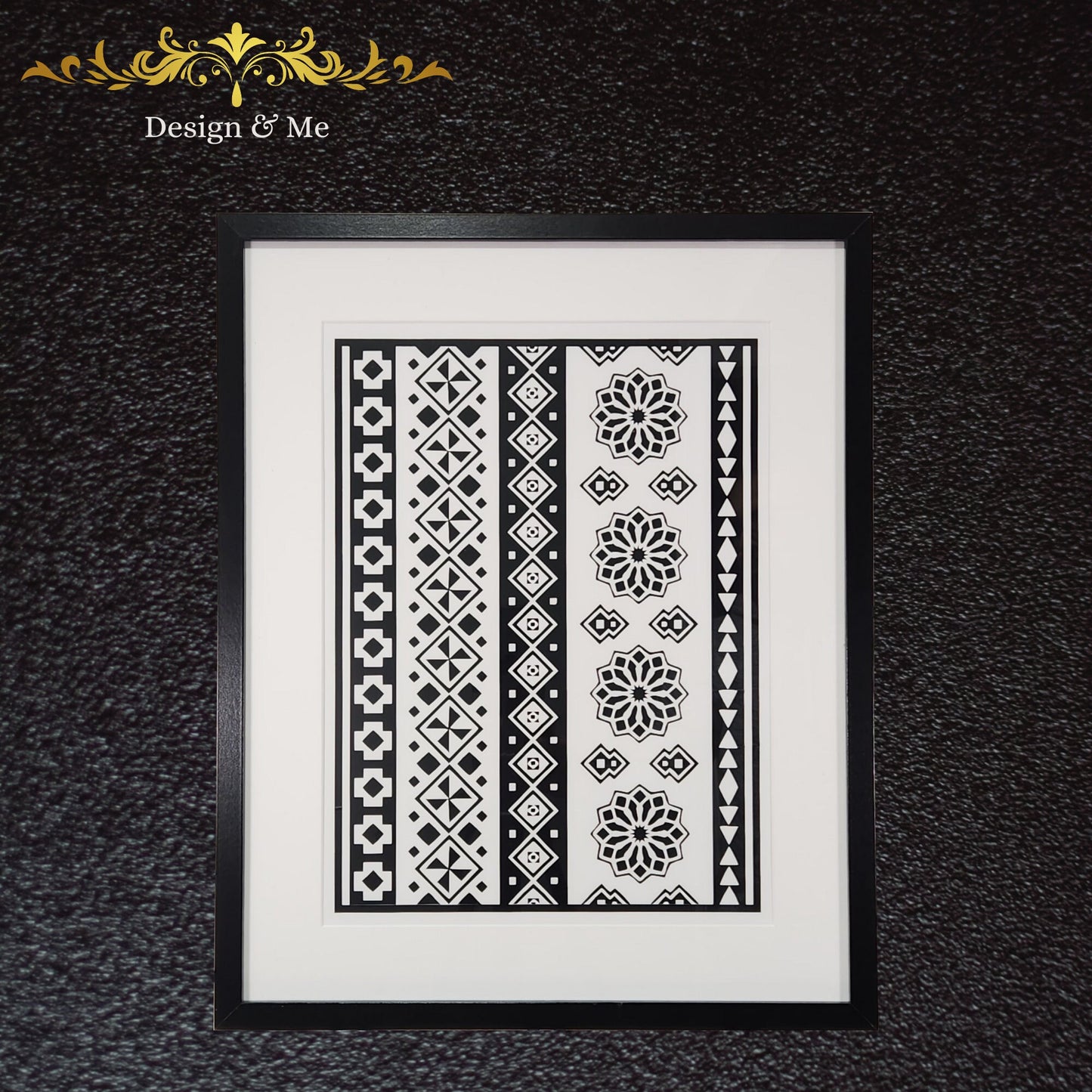 Black and white, Wall art, Home Décor, Framed Art, Indian Art, Indian, Frame, Handmade, Handcraft, Living room Art. Size 16" x 20" each.