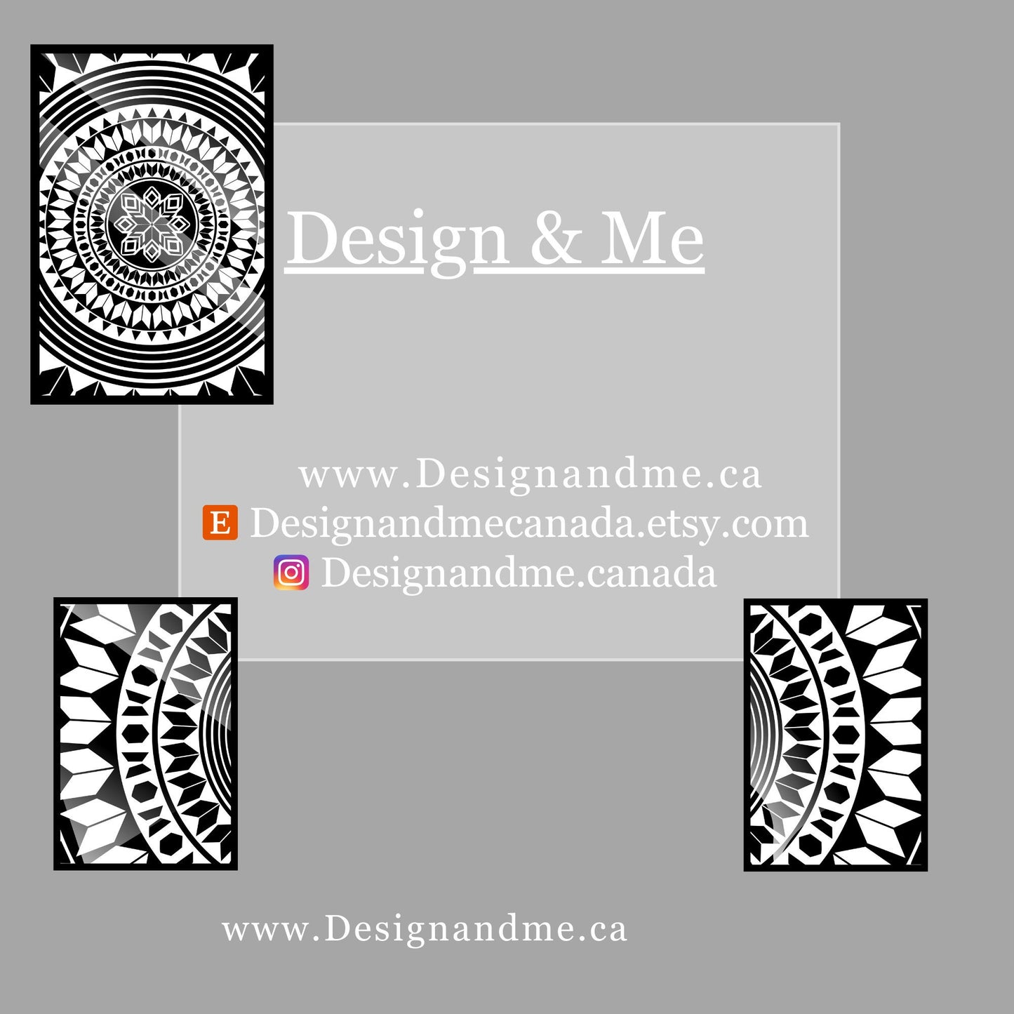 Digital download print set - Modern Gallery Wall Art Set of 3 - Black and white Mandala prints - Printable art Home Décor - Bedroom Décor