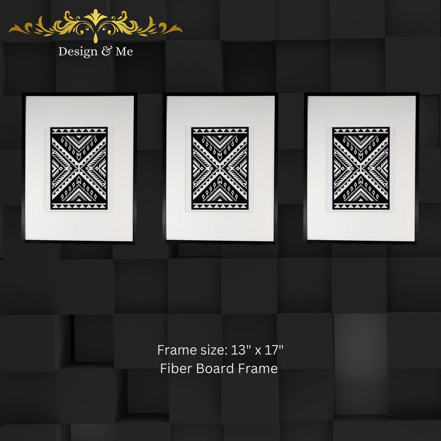 Black and white, Wall art, Home Décor, Framed Art, Indian Art, Indian, Frame, Handmade, Handcraft, Living room Art. Size 13" x 17" each.