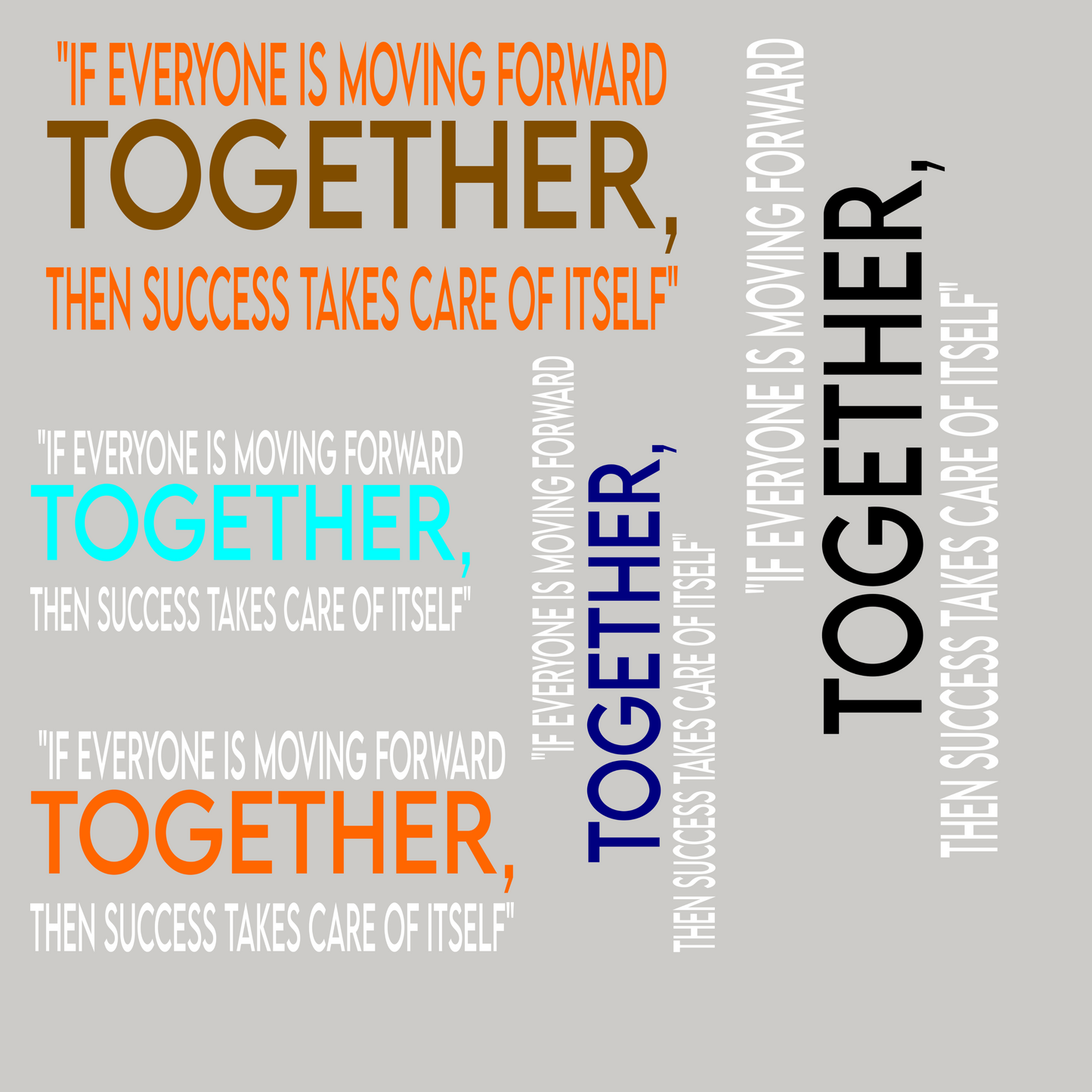 "Moving Forward Together” – Motivational Vinyl Decal