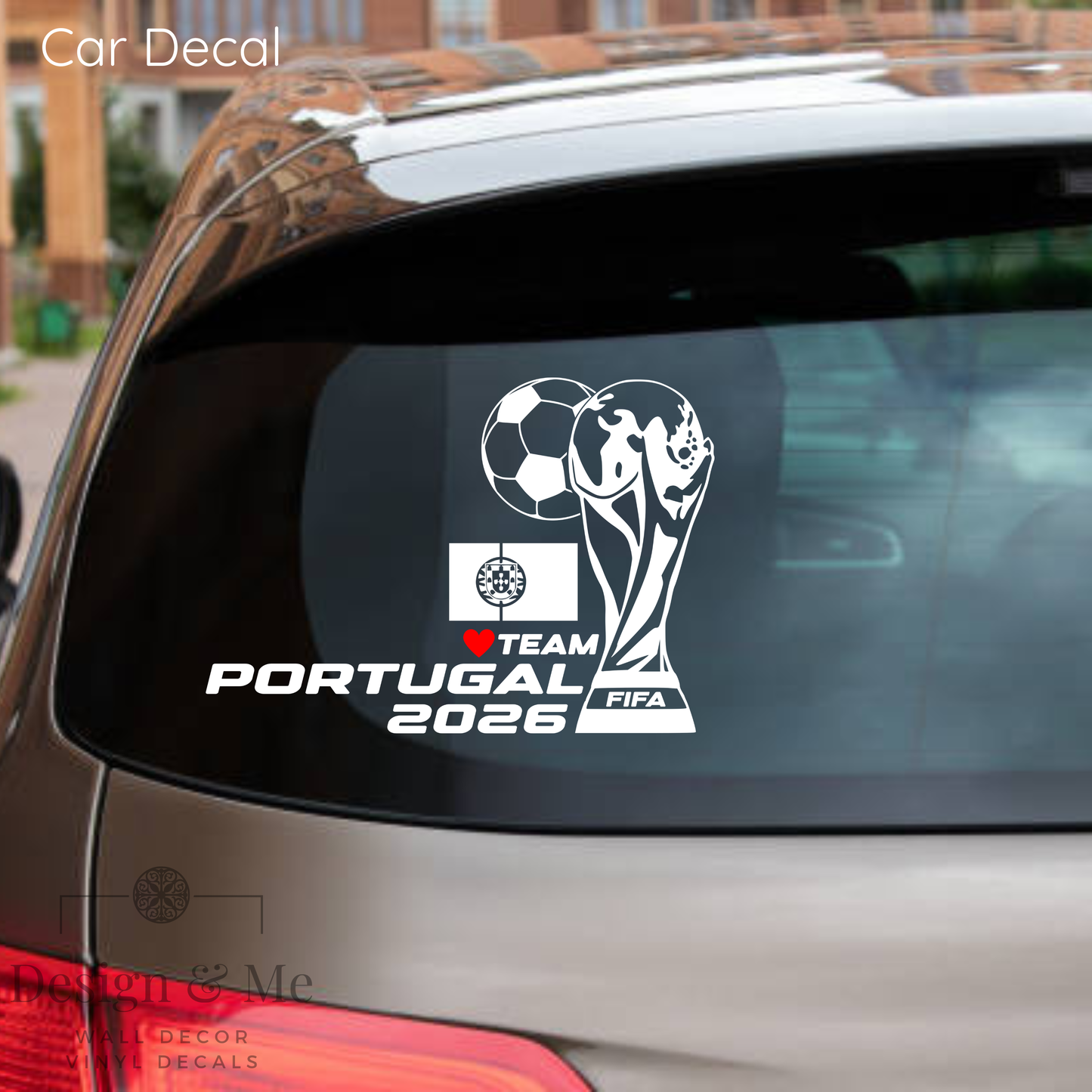 FIFA World Cup 2026 Car Vinyl Sticker | Portugal Soccer Laptop & Wall Decal | Support Your Favorite Team I Soccer Gift