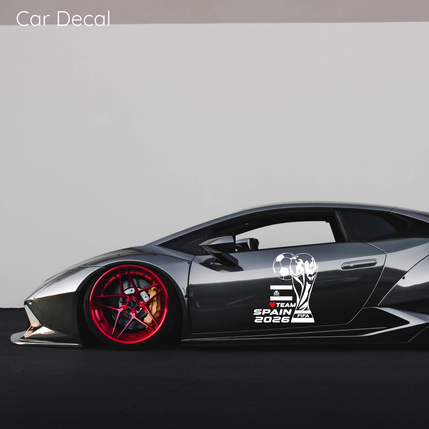 FIFA World Cup 2026 Car Vinyl Sticker | Spain Soccer Laptop & Wall Decal | Support Your Favorite Team I Soccer Gift