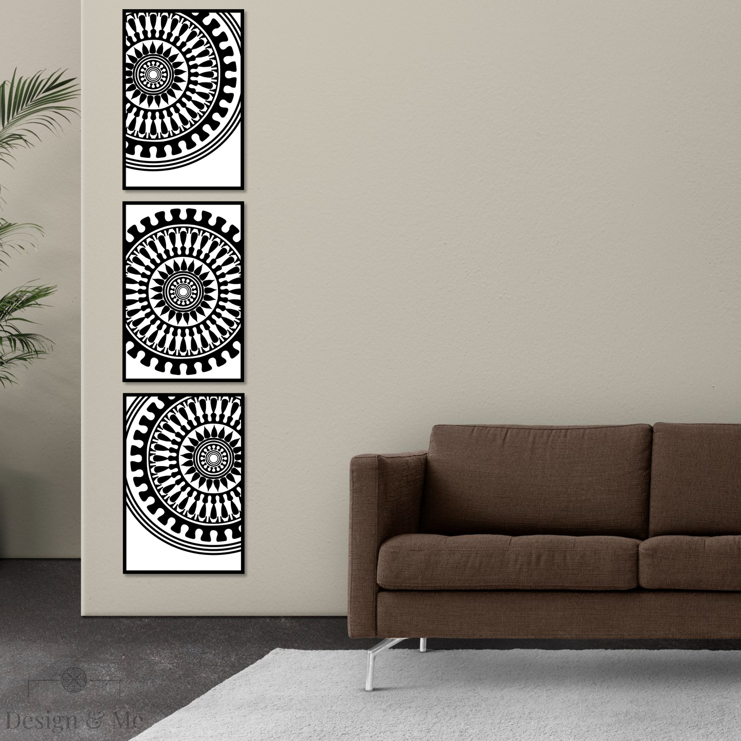 Black and white Vinyl Art on Paper - Modern Home Décor