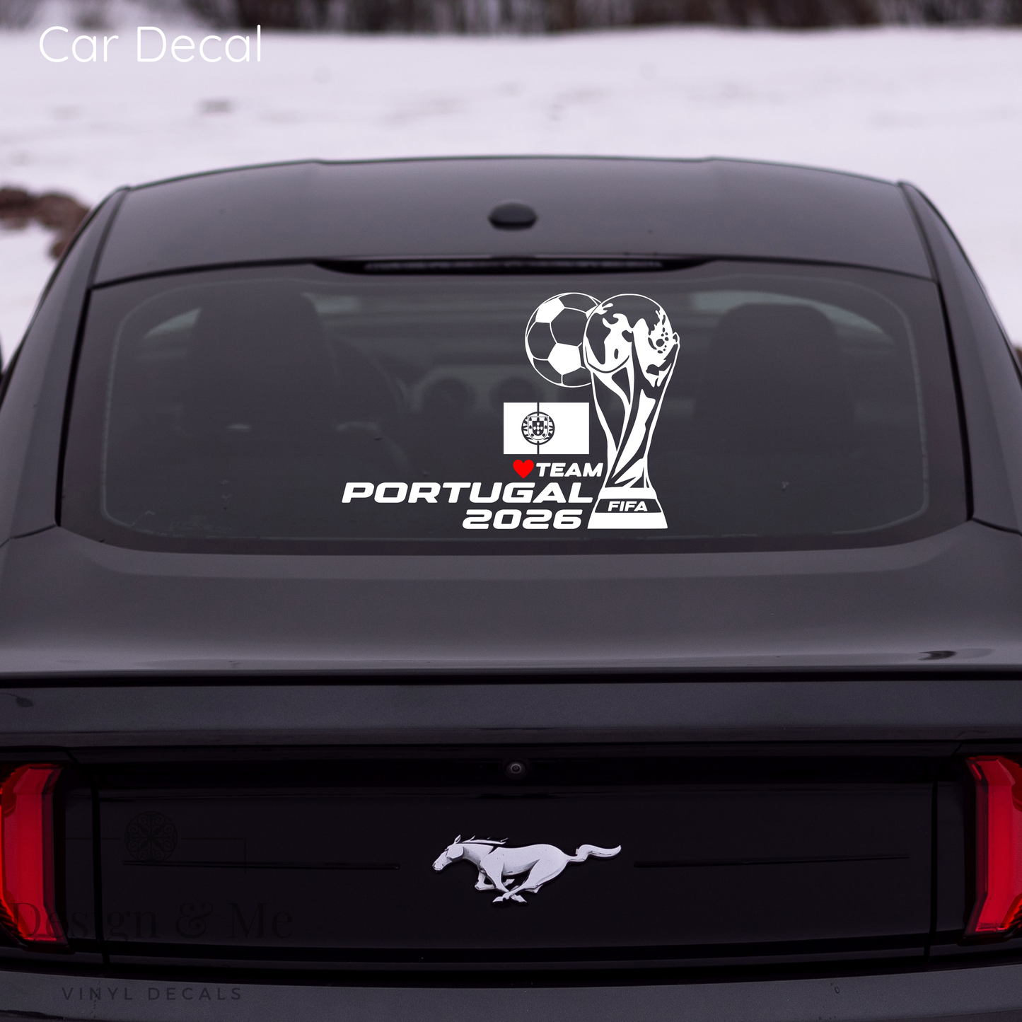 FIFA World Cup 2026 Car Vinyl Sticker | Portugal Soccer Laptop & Wall Decal | Support Your Favorite Team I Soccer Gift