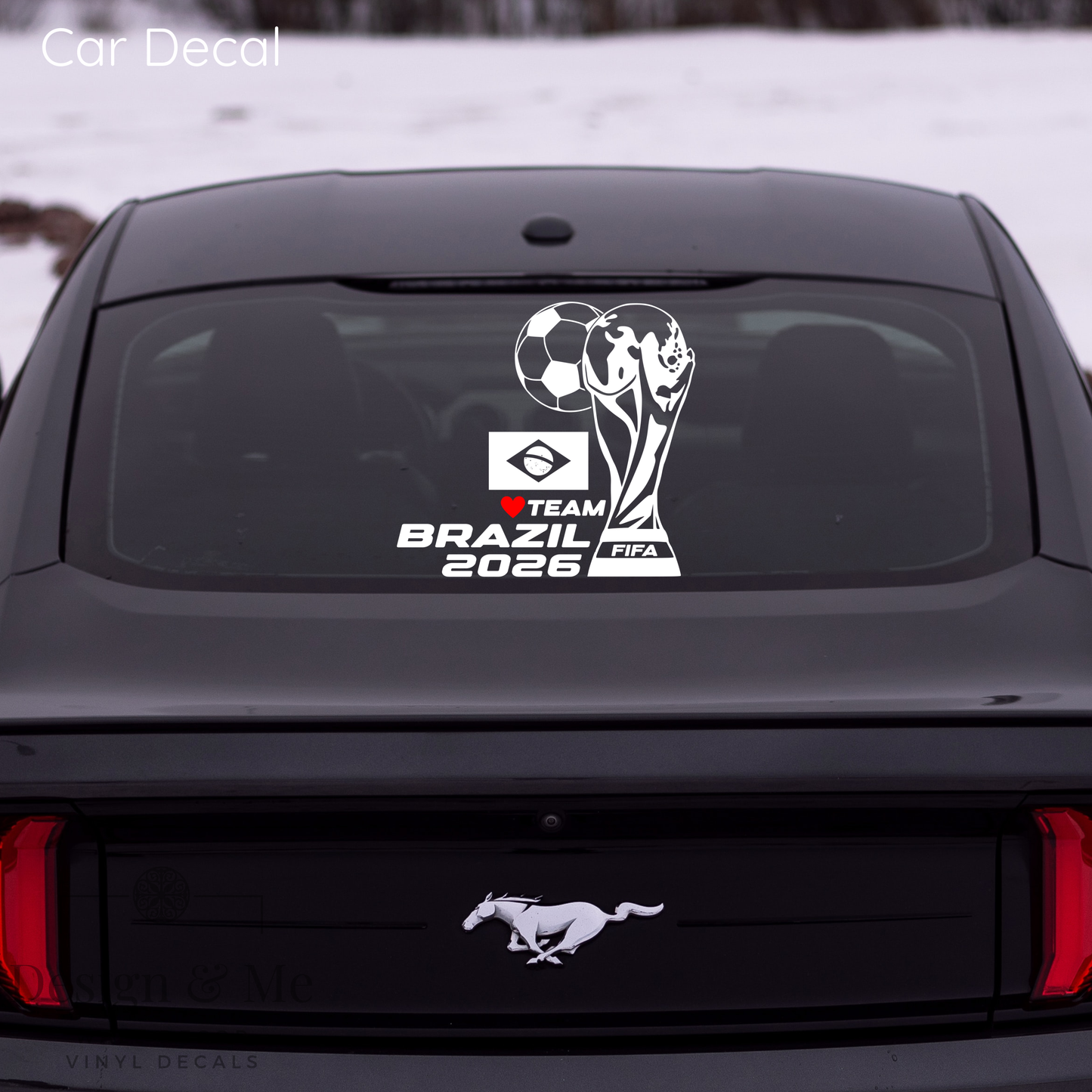 FIFA World Cup 2026 Car Vinyl Sticker | Brazil Soccer Laptop & Wall Decal | Support Your Favorite Team I Soccer Gift