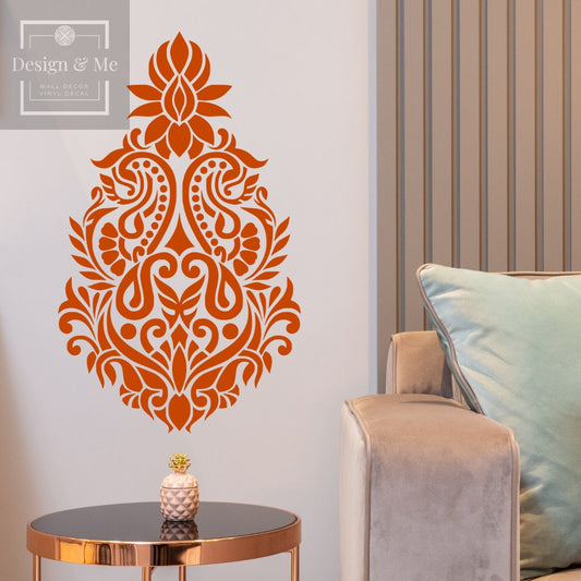 Indian traditional Wall art Home Décor, Gold wall décor Indian Art, Rajasthani wall décor Folk Art from India, Gold vinyl Indian motif décor