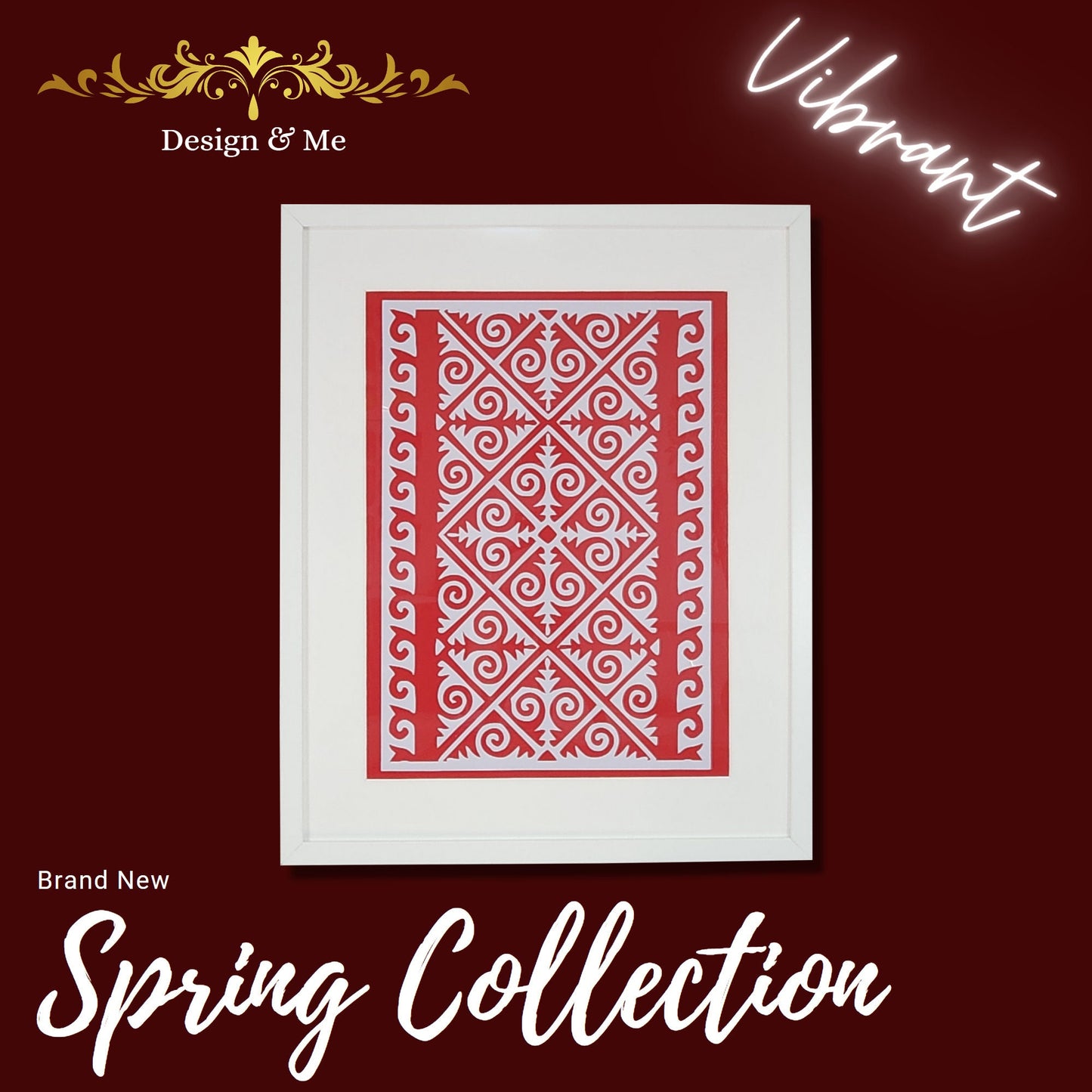 Brand new vibrant spring wall décor collection, featuring geometrical designs that will give your space a modern and unique look.