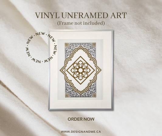 Turkish Motifs, Islamic Art, Ottoman Turkish Design, Vinyl Wall art, Home Décor, Indian Islamic Art, Indian, Frame, Artwork, Illustration