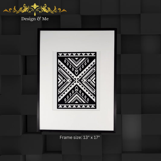 Black and white, Wall art, Home Décor, Framed Art, Indian Art, Indian, Frame, Handmade, Handcraft, Living room Art. Size 13" x 17" each.