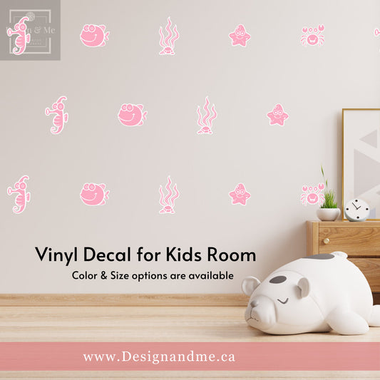 Sea Creature wall decals - Sea animal Stickers