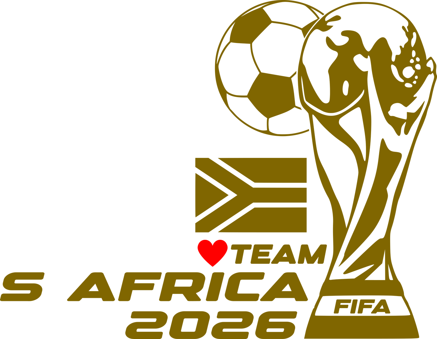 FIFA World Cup 2026 Car Vinyl Sticker | South Africa Soccer Laptop & Wall Decal | Support Your Favorite Team I Soccer Gift