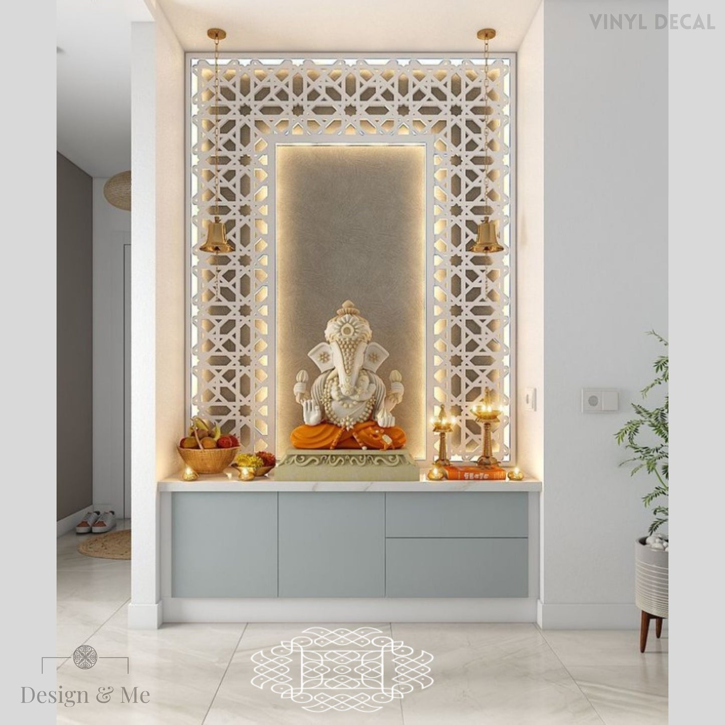 Kolam Designs vinyl decals -  Kolam - Diya - Borders
